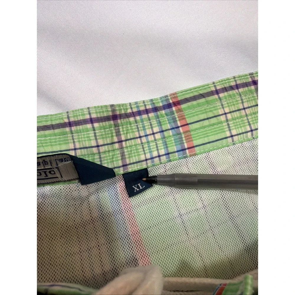Polo Ralph Lauren Swim Trunks Men‎ Large Green Plaid Board Shorts Xl Vintage518